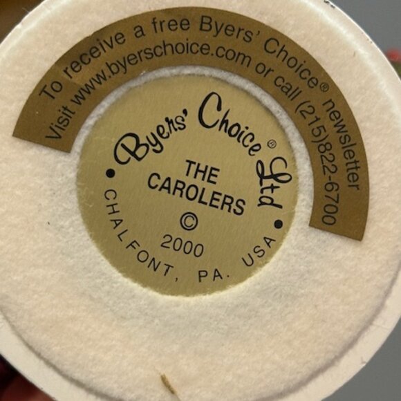 Vintage Byers Choice Carolers Christmas Figurine Chalfont Ice Skates SIGNED Girl - Picture 4 of 4